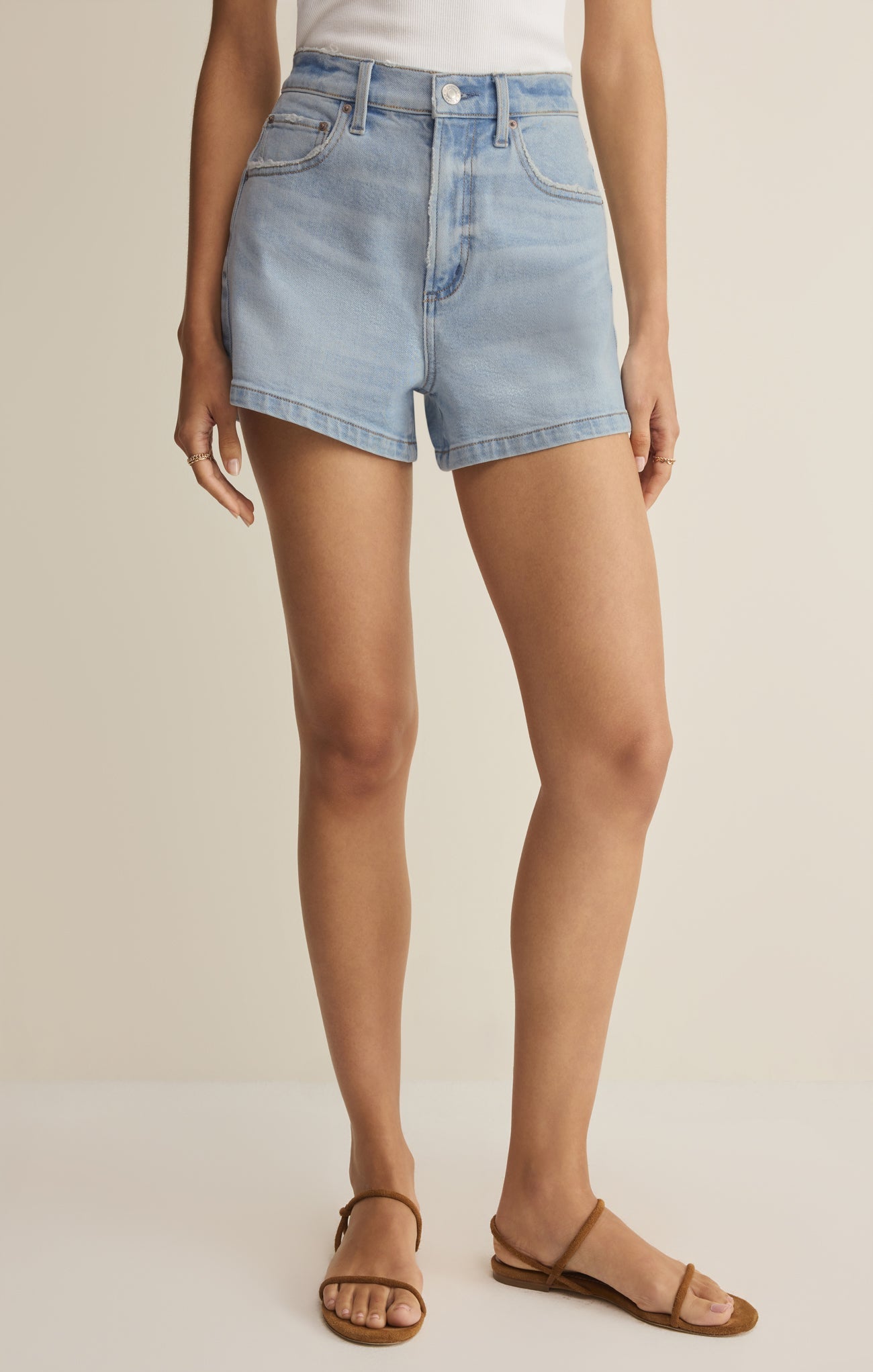 Camila High Rise A-Line Denim Short