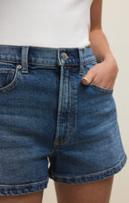 Camila High Rise A-Line Denim Short