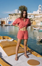 The Perfect Striped Linen Short
