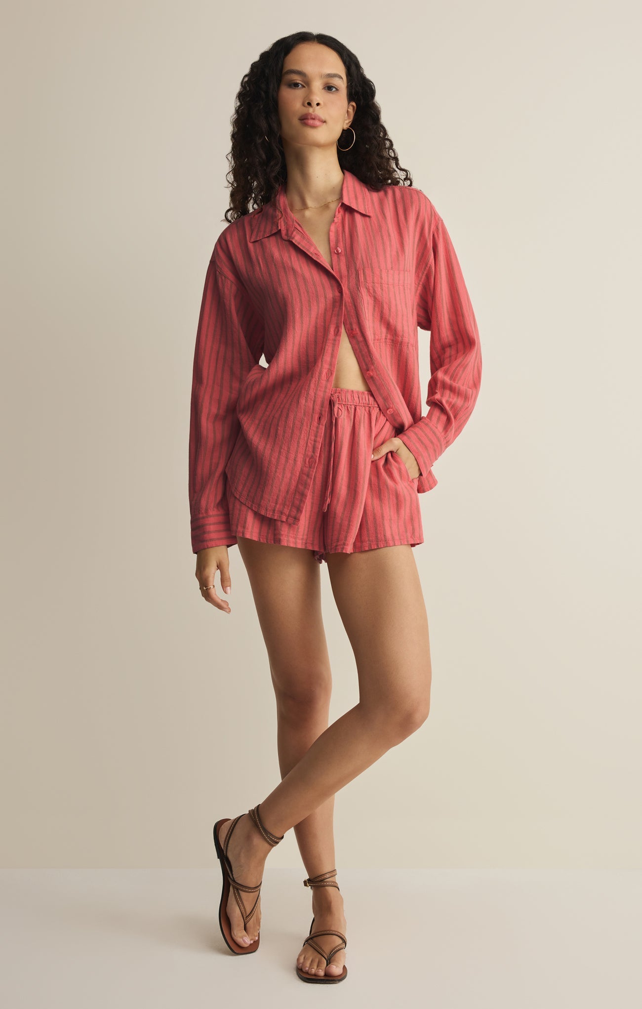 The Perfect Striped Linen Short