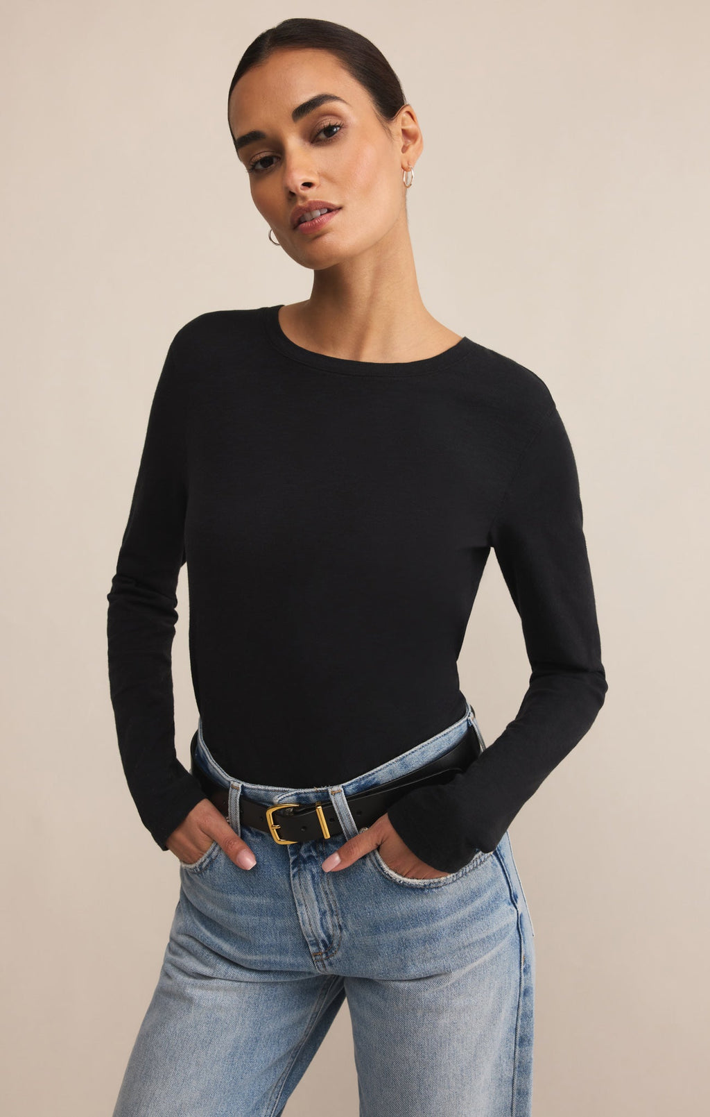 Modern Slub Long Sleeve Top
