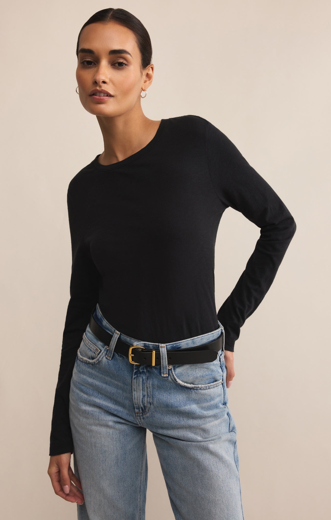 Modern Slub Long Sleeve Top
