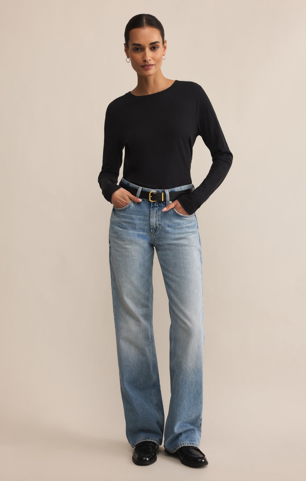 Modern Slub Long Sleeve Top