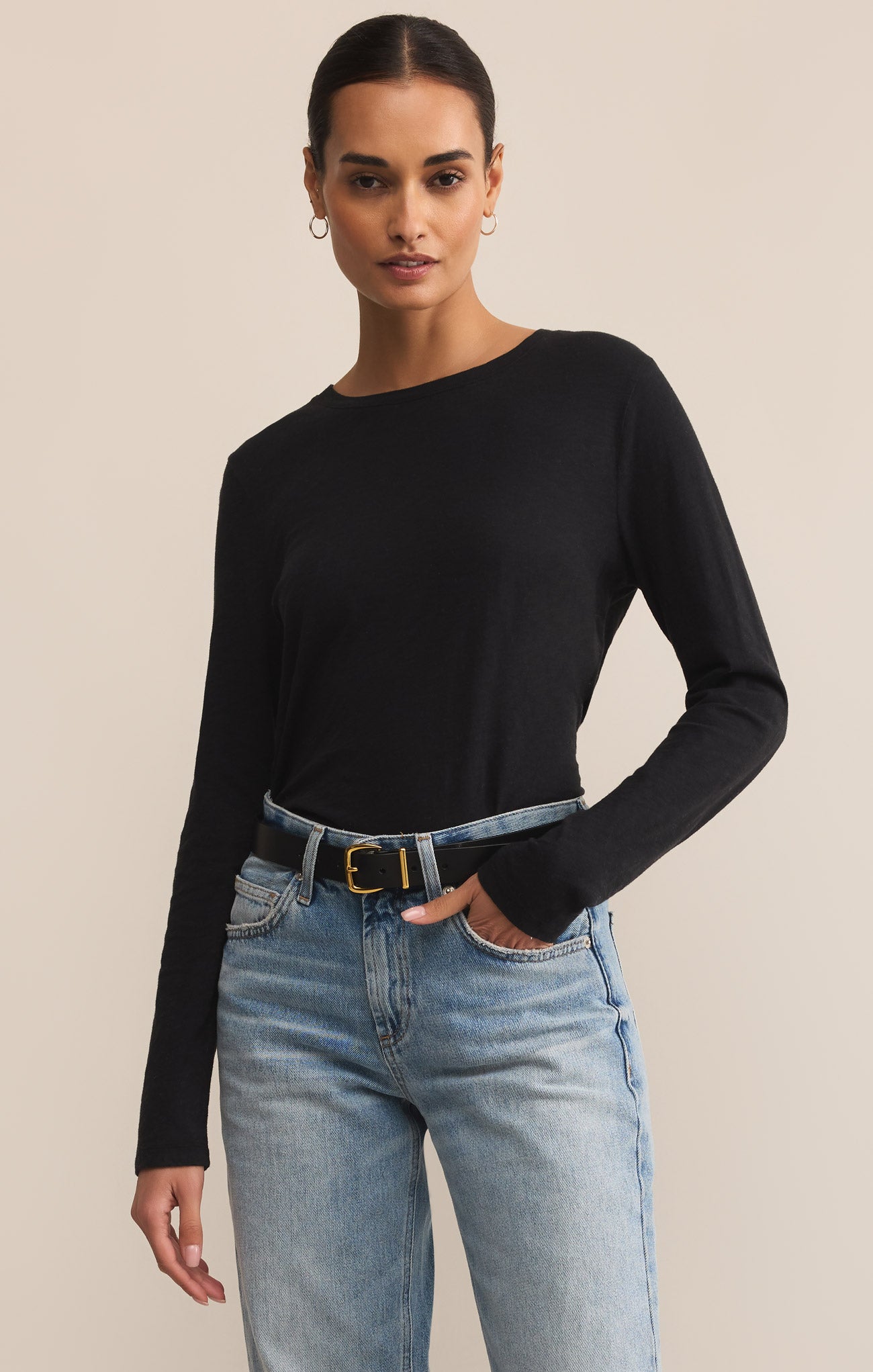 Modern Slub Long Sleeve Top