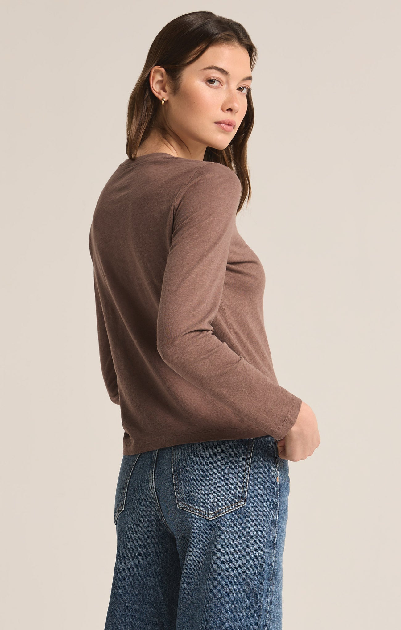 Modern Slub Long Sleeve Top