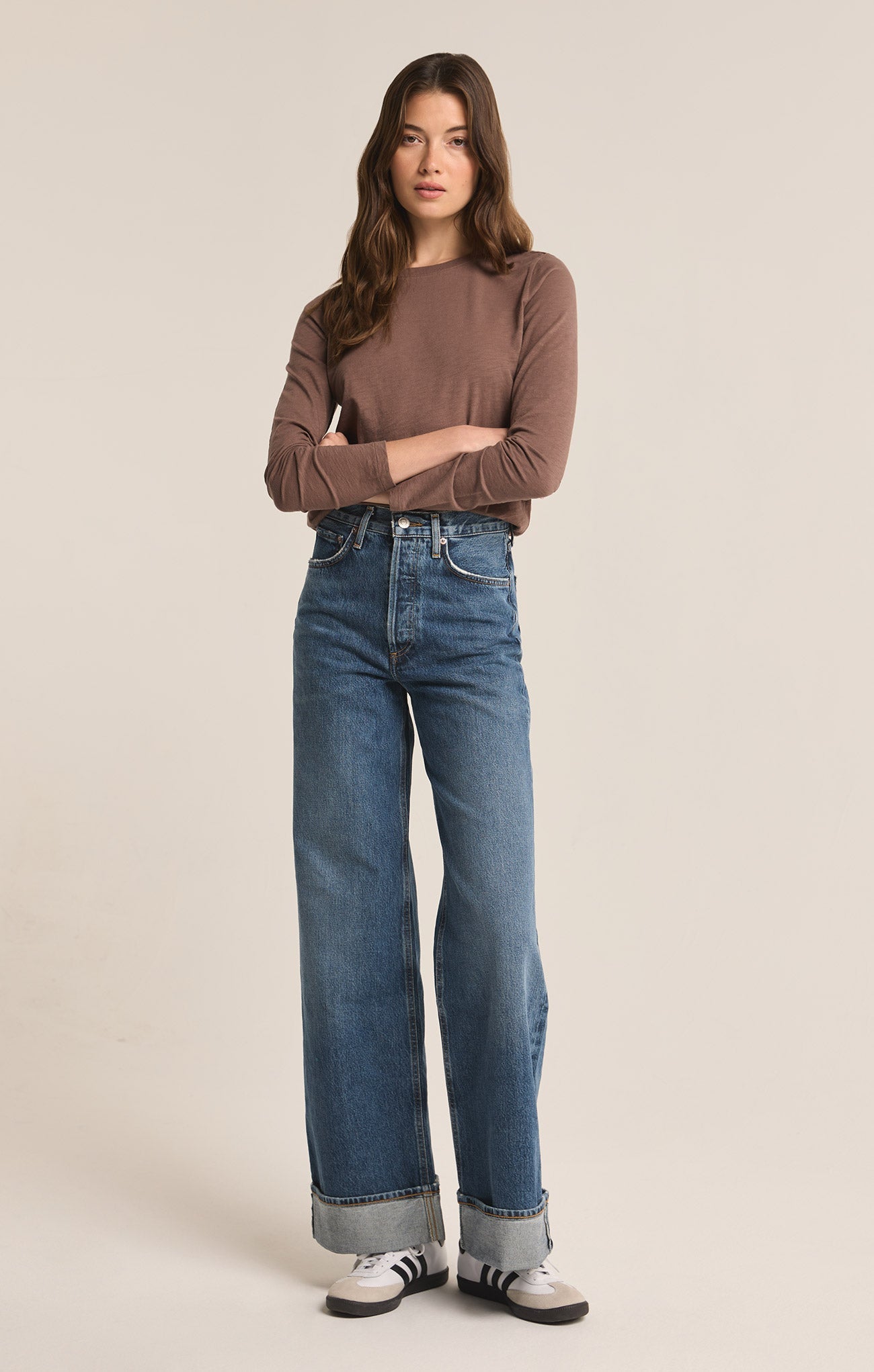 Modern Slub Long Sleeve Top