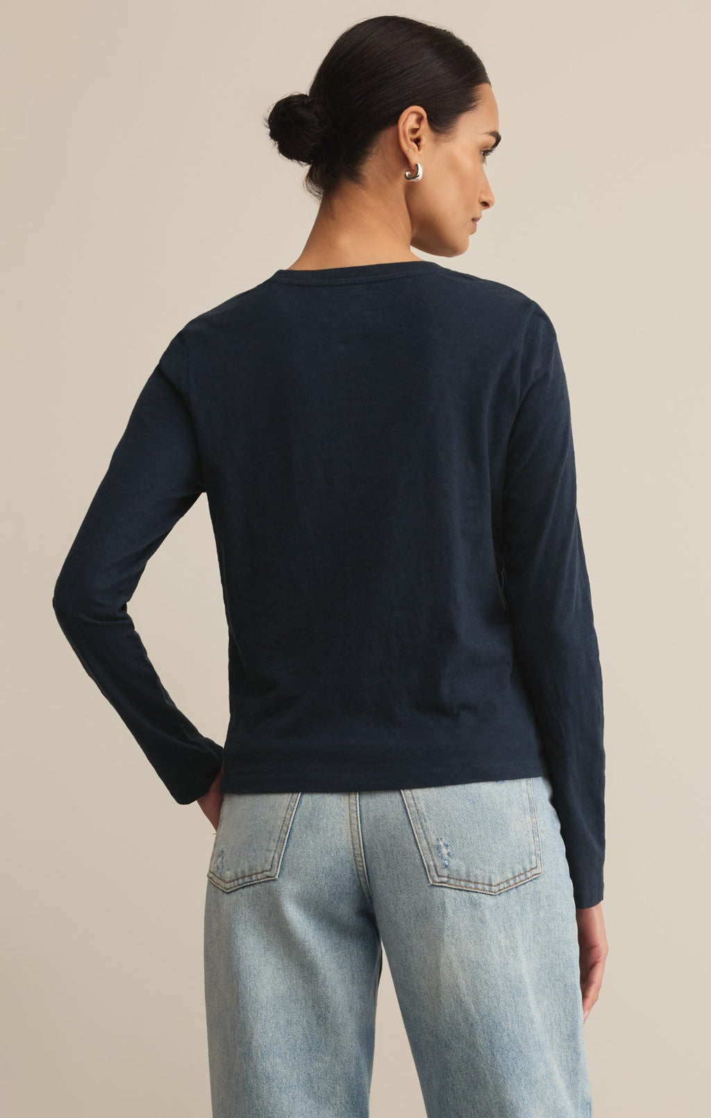 Modern Slub Long Sleeve Top