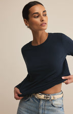 Modern Slub Long Sleeve Top