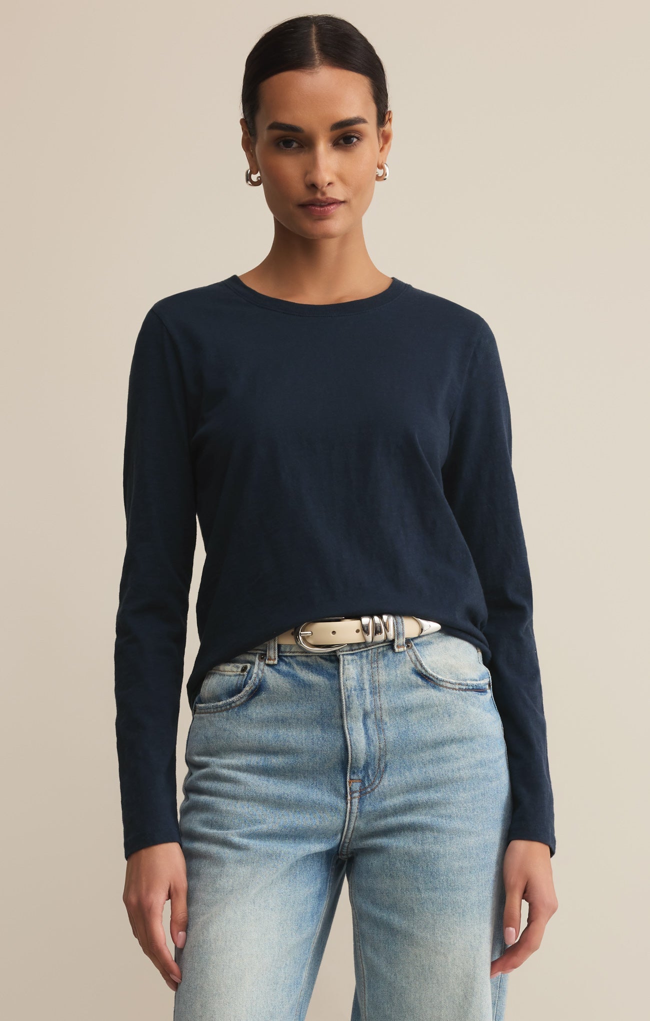 Modern Slub Long Sleeve Top