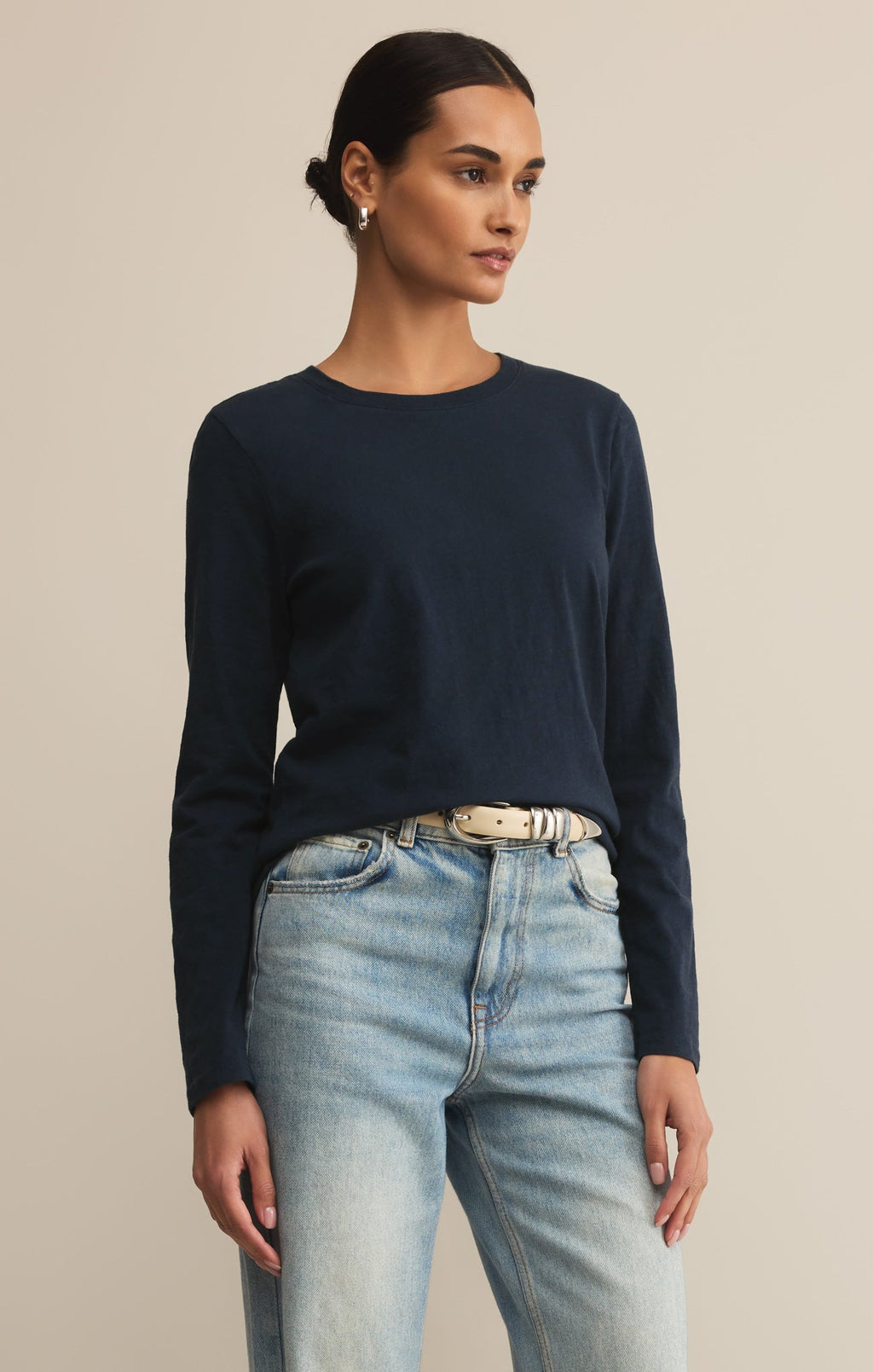 Modern Slub Long Sleeve Top