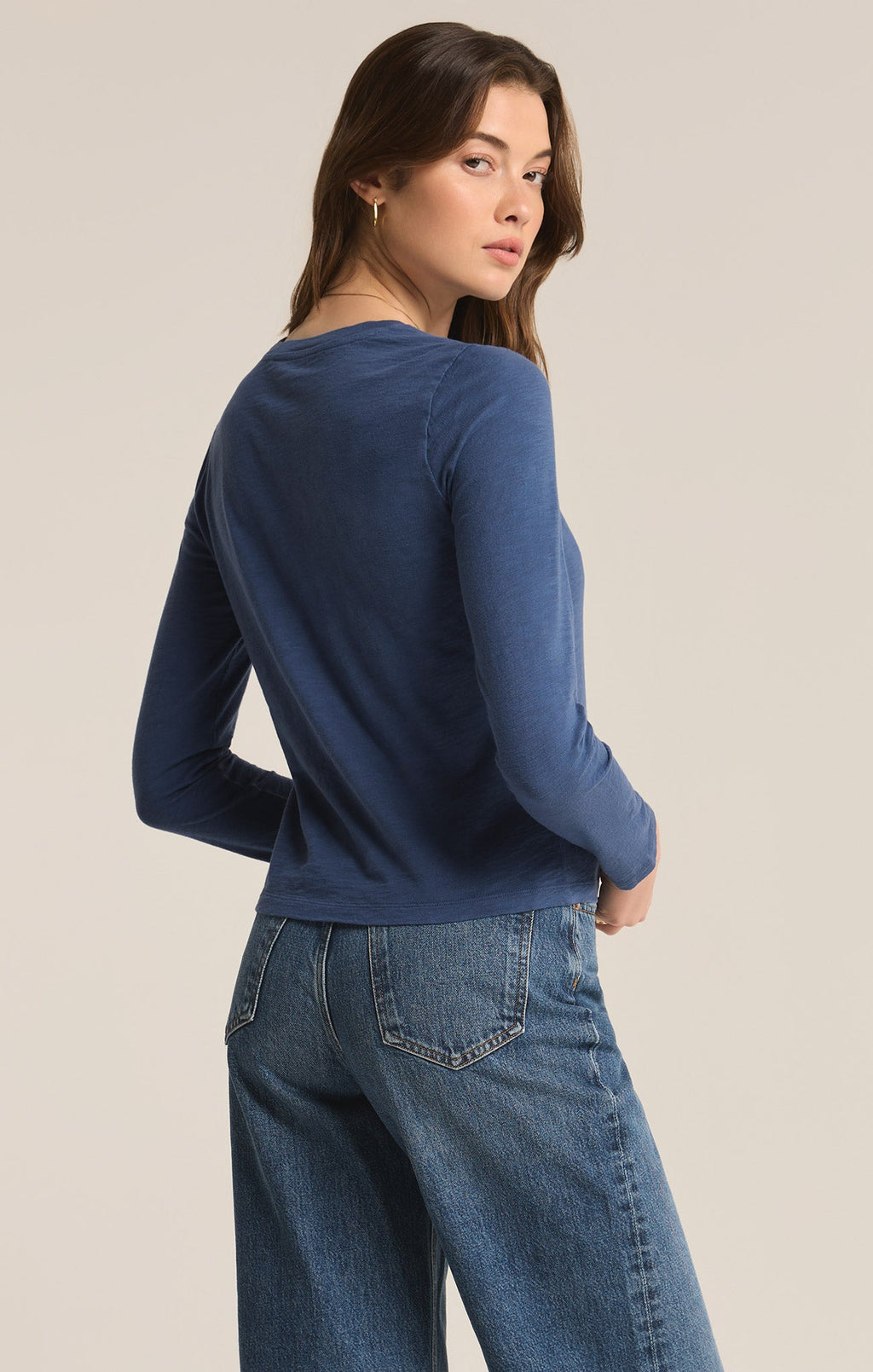 Modern Slub Long Sleeve Top