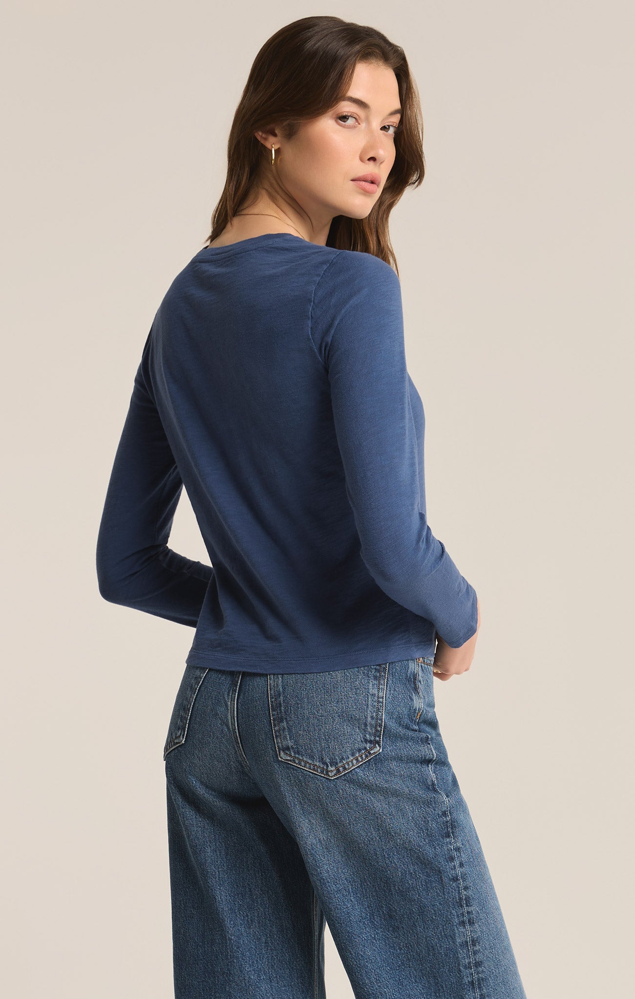Modern Slub Long Sleeve Top