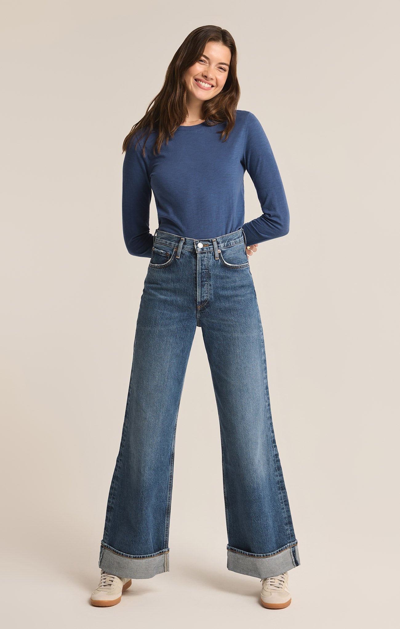 Modern Slub Long Sleeve Top