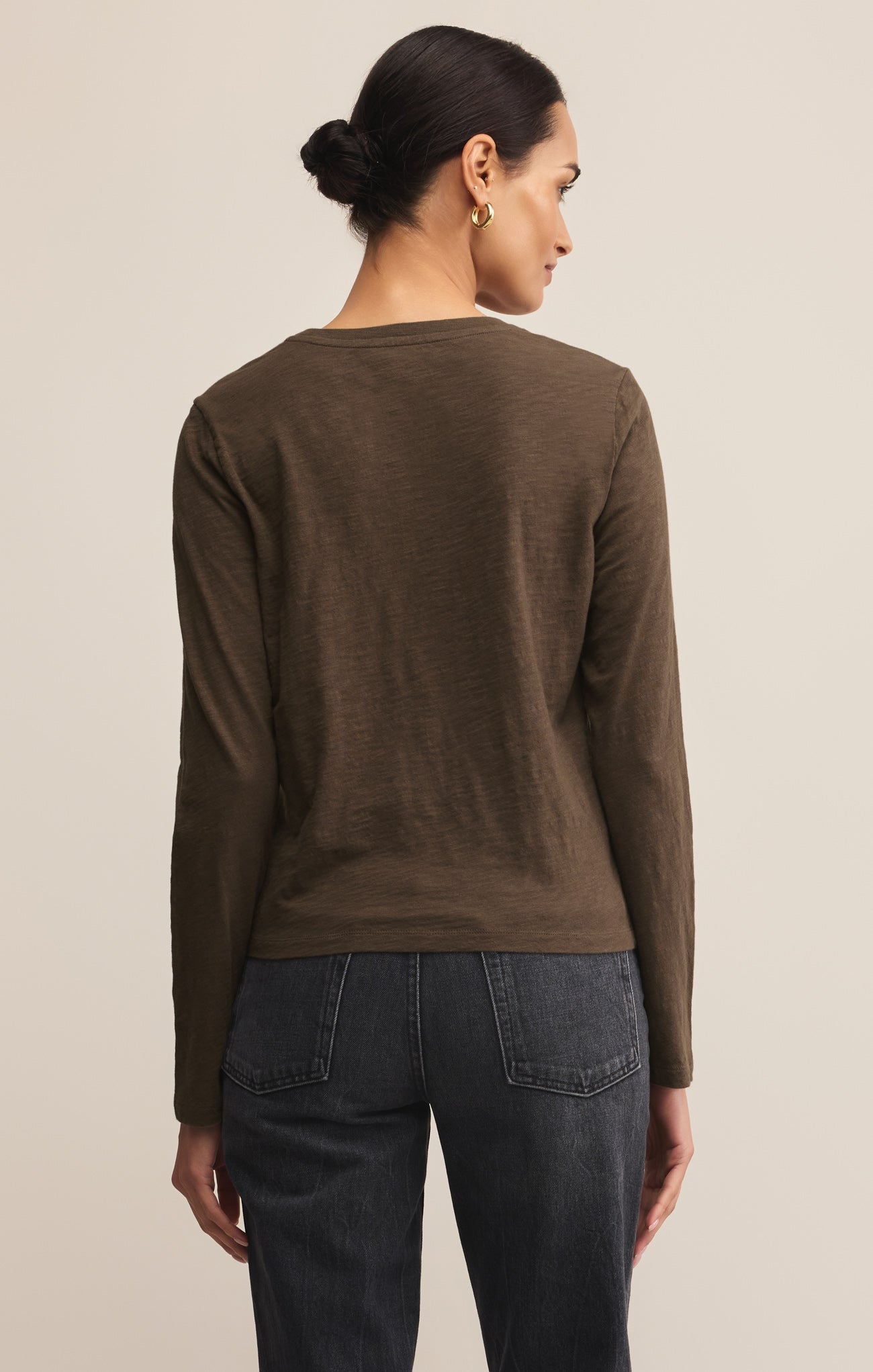 Modern Slub Long Sleeve Top Secondary image