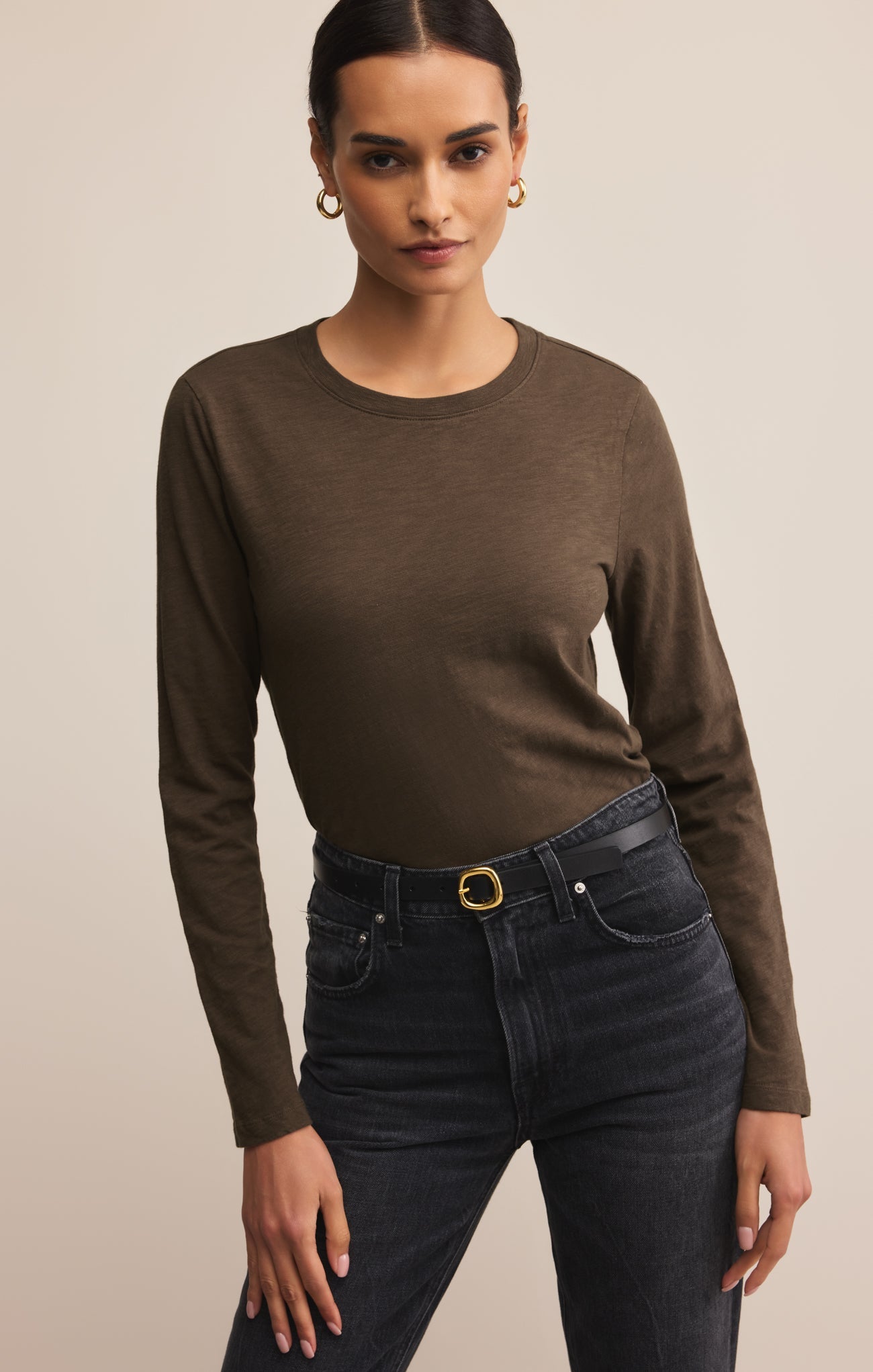 Modern Slub Long Sleeve Top