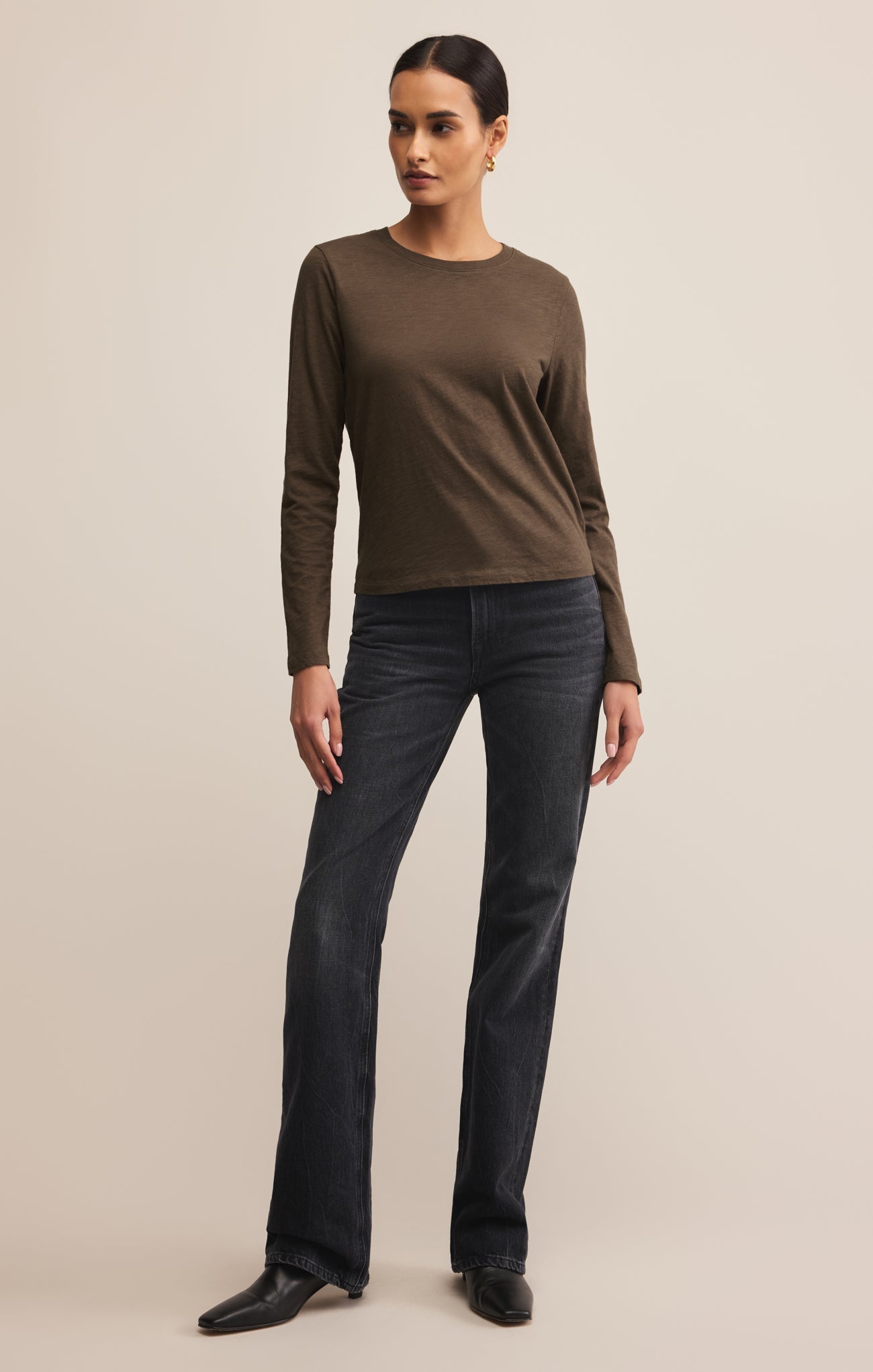 Modern Slub Long Sleeve Top