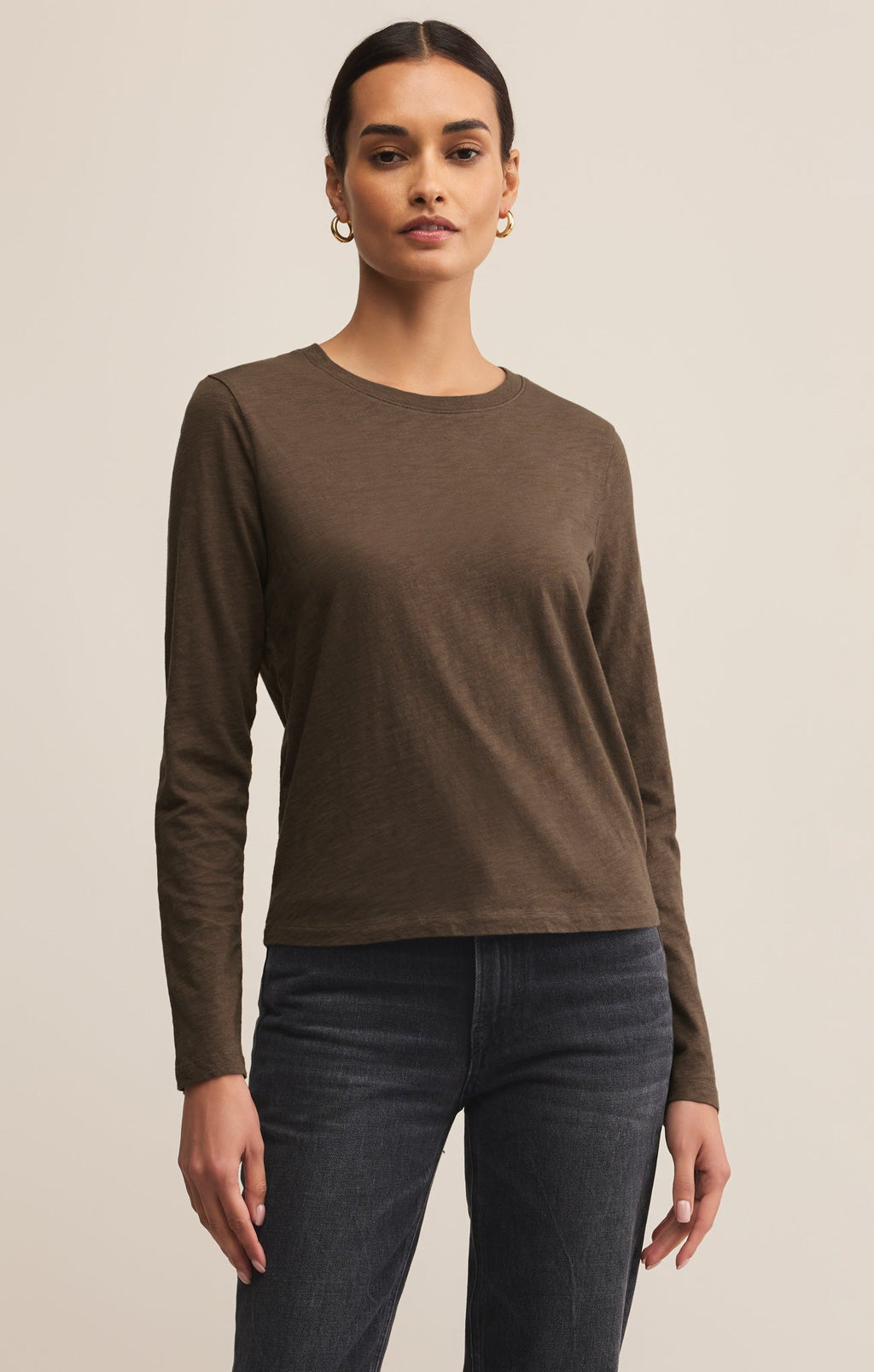 Modern Slub Long Sleeve Top
