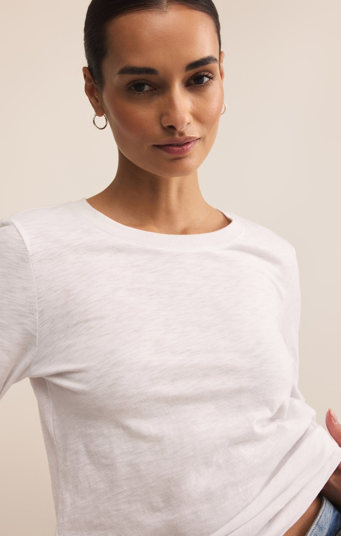 Modern Slub Long Sleeve Top