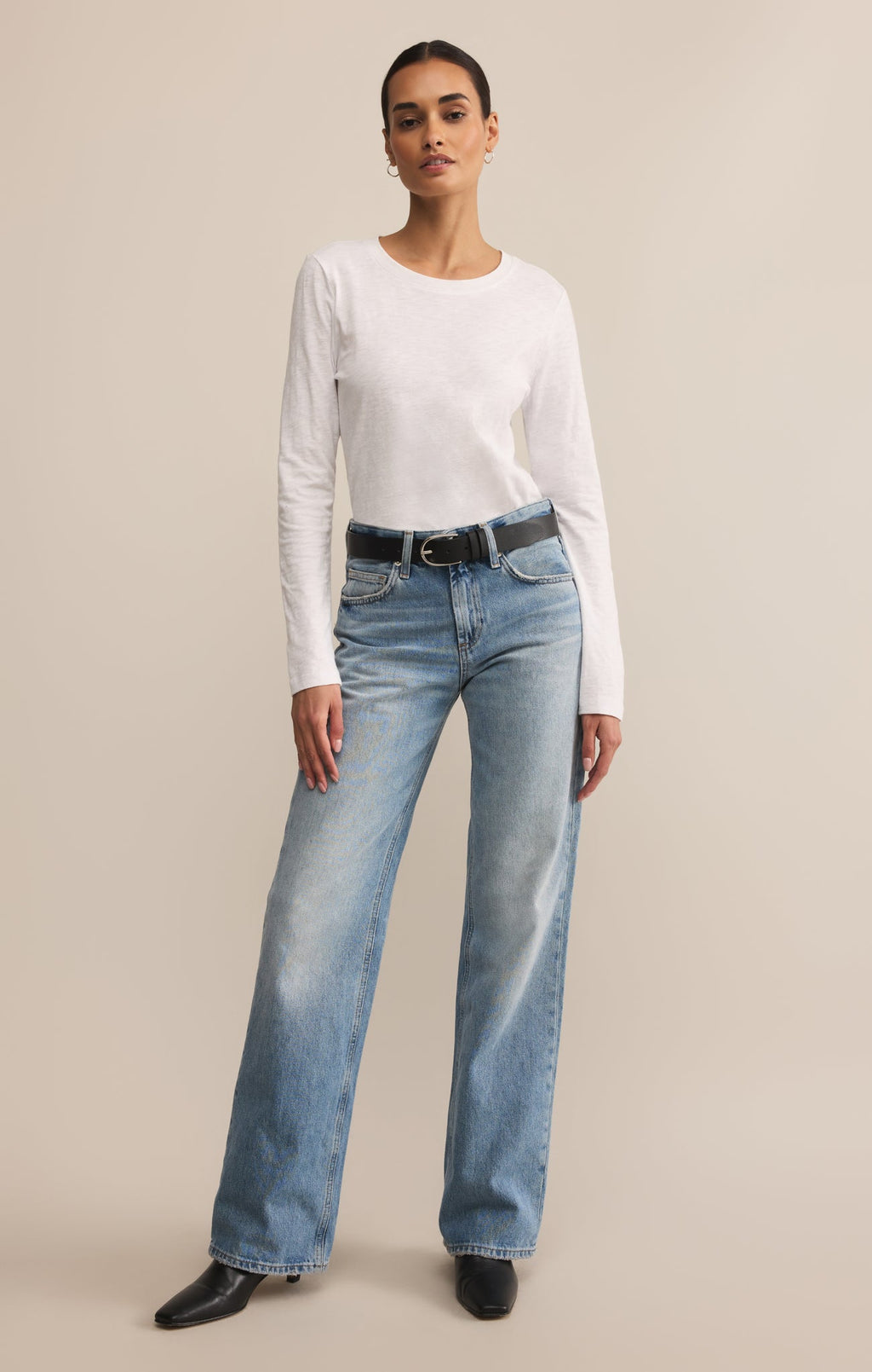 Modern Slub Long Sleeve Top