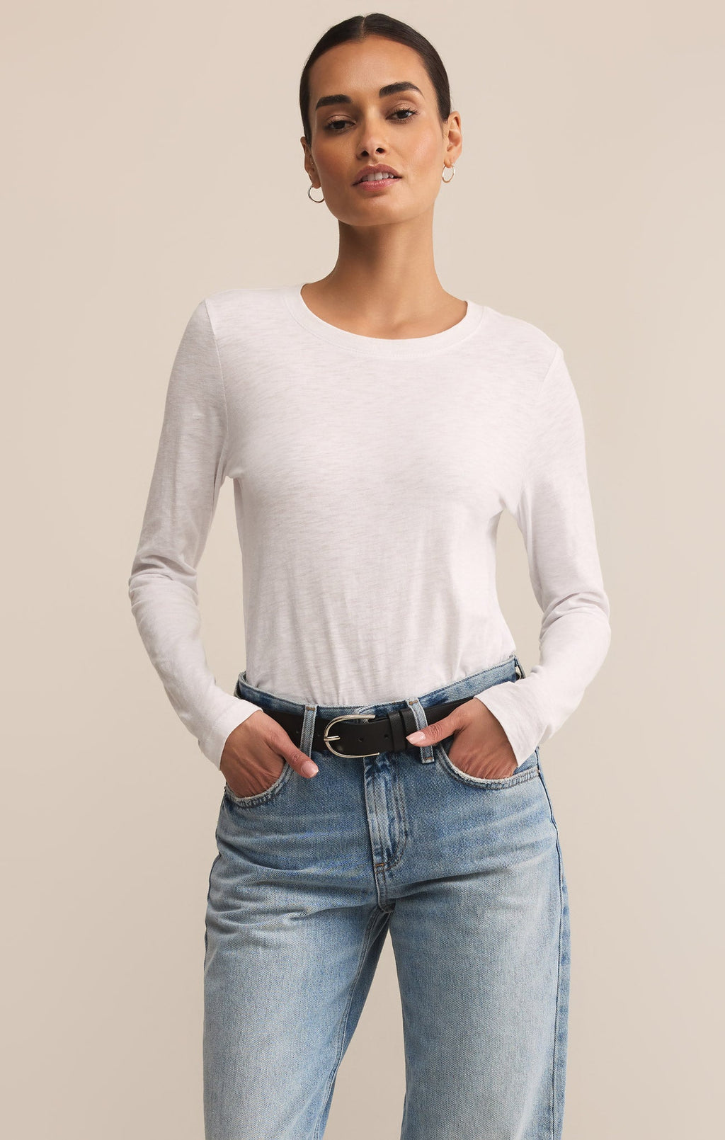 Modern Slub Long Sleeve Top
