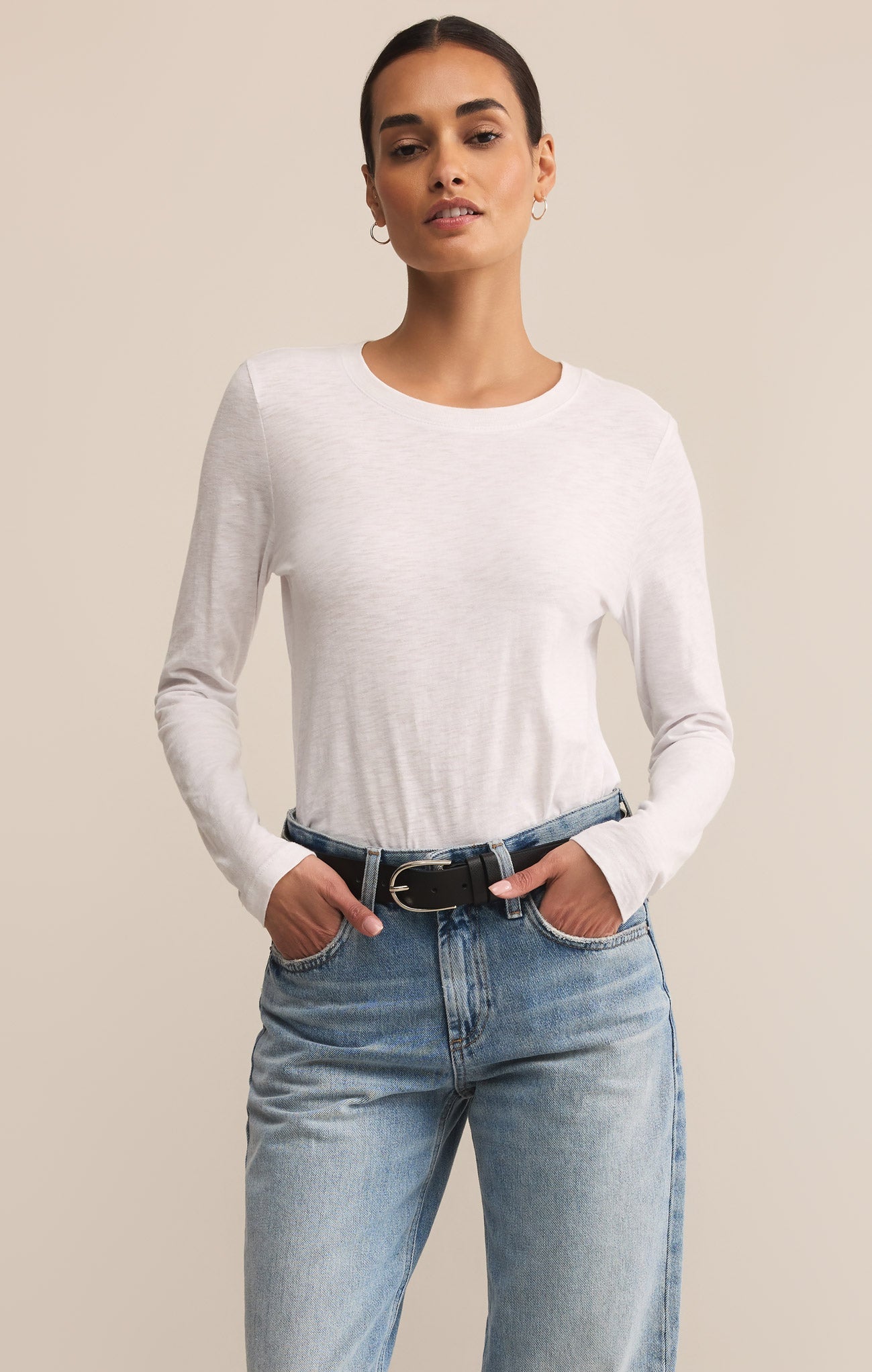 Modern Slub Long Sleeve Top