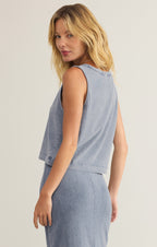 Sloane V-Neck Jersey Denim Tank