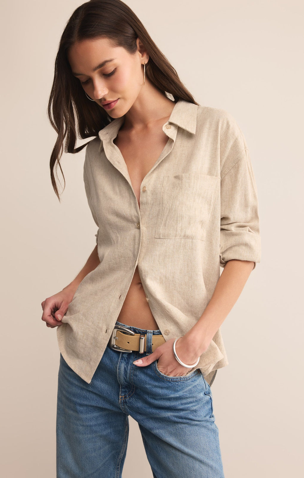 Alfie Linen Button Up
