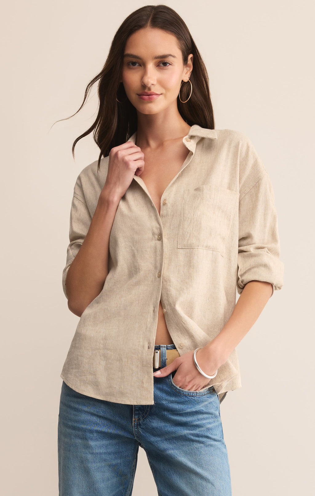 Alfie Linen Button Up