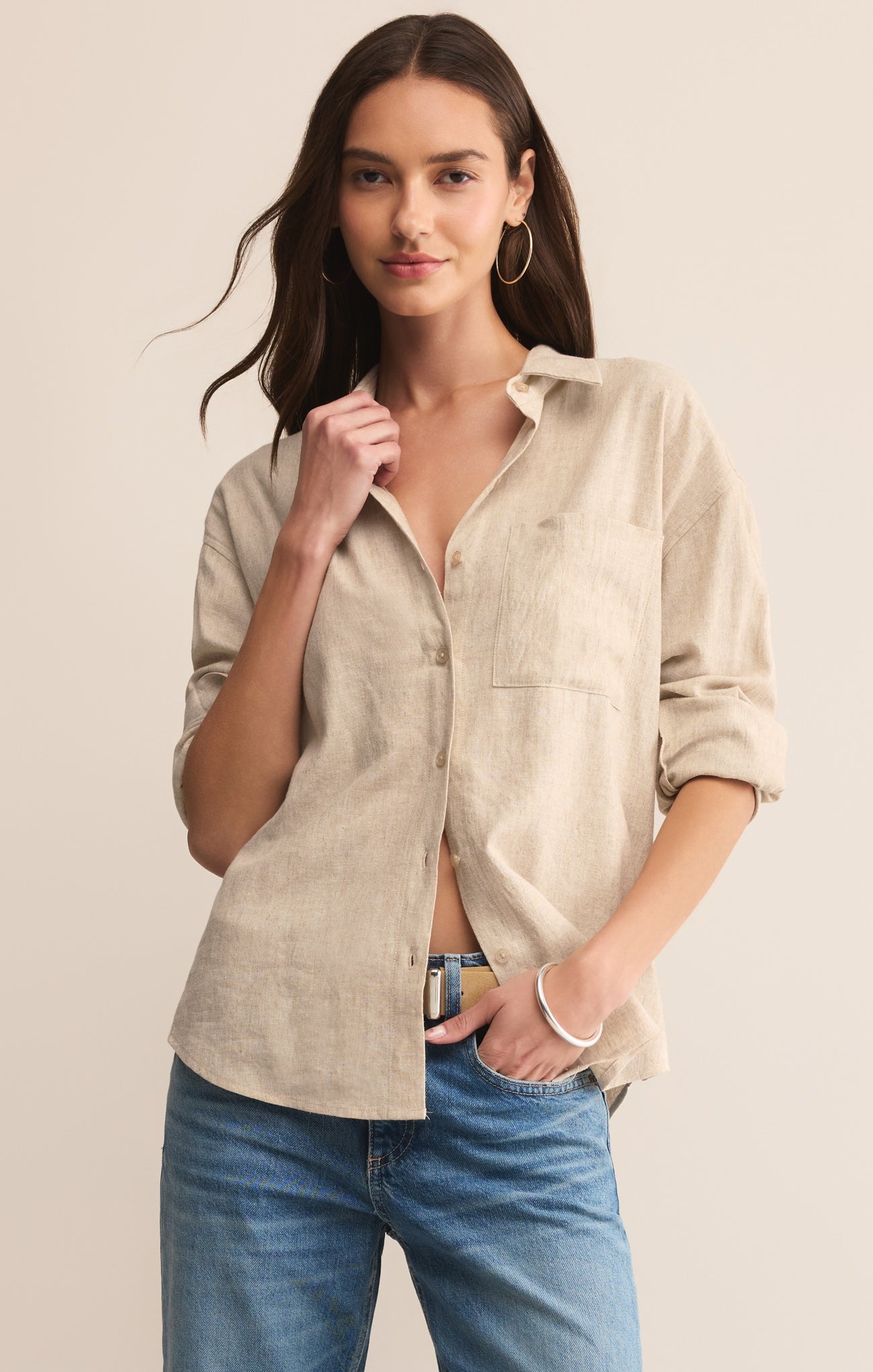 Alfie Linen Button Up