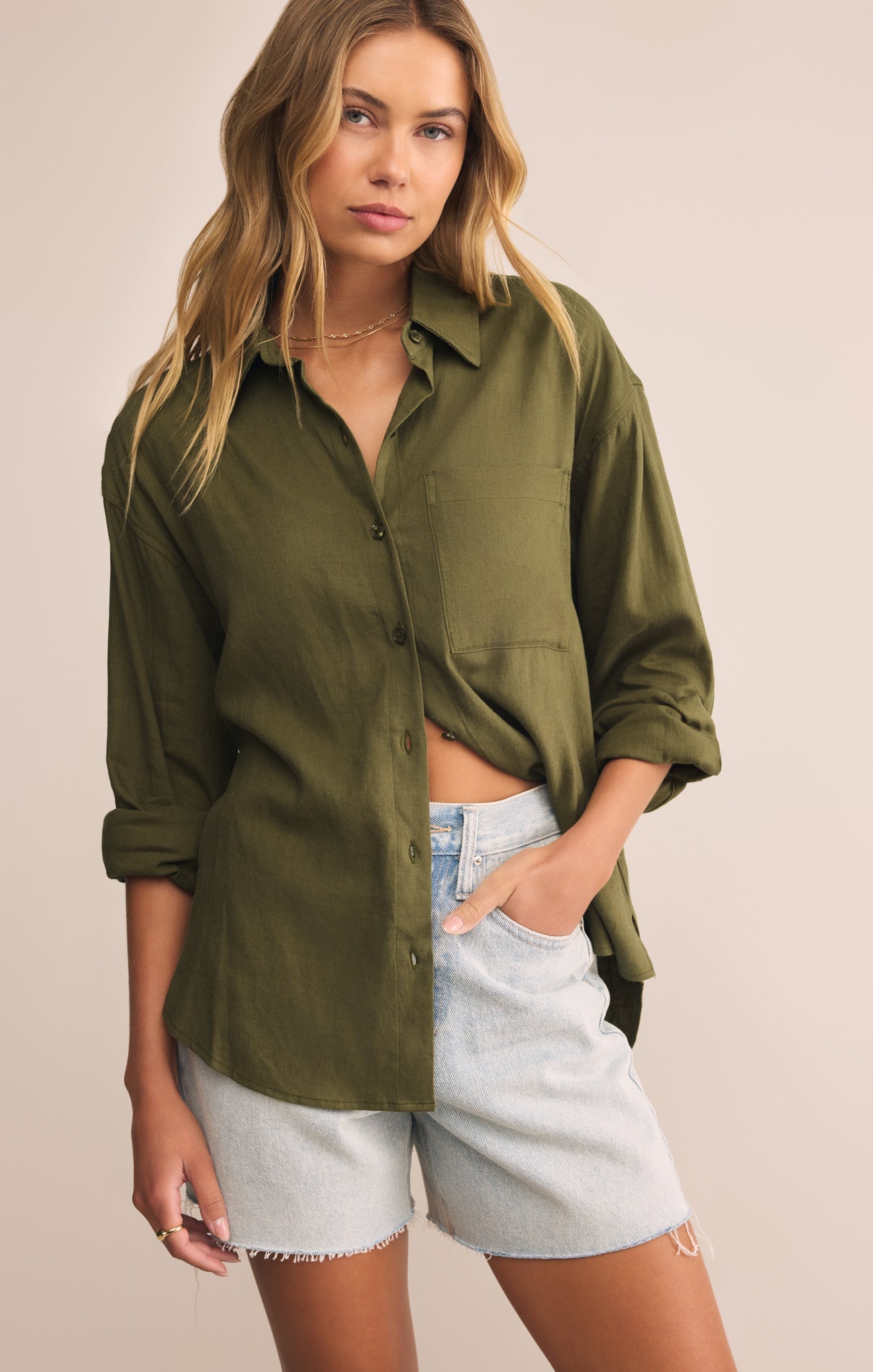 Alfie Linen Button Up