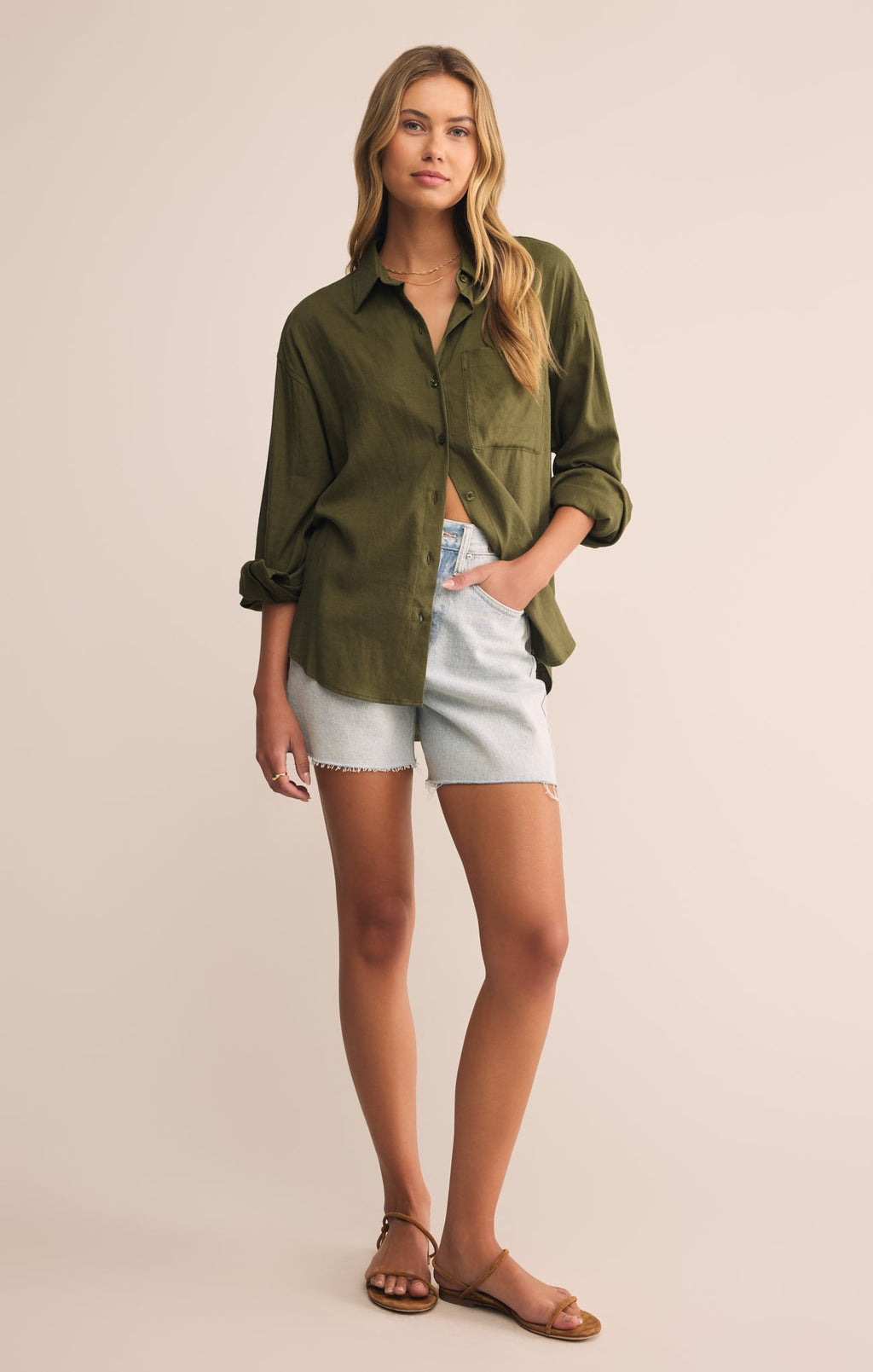 Alfie Linen Button Up