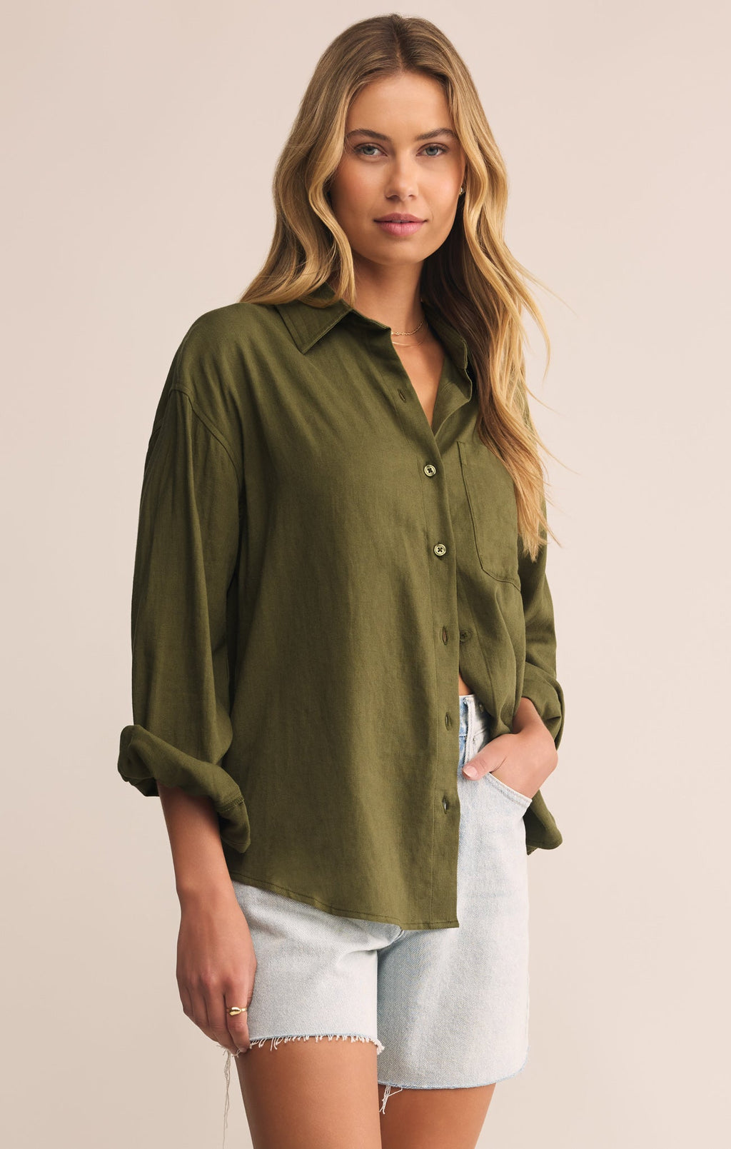 Alfie Linen Button Up