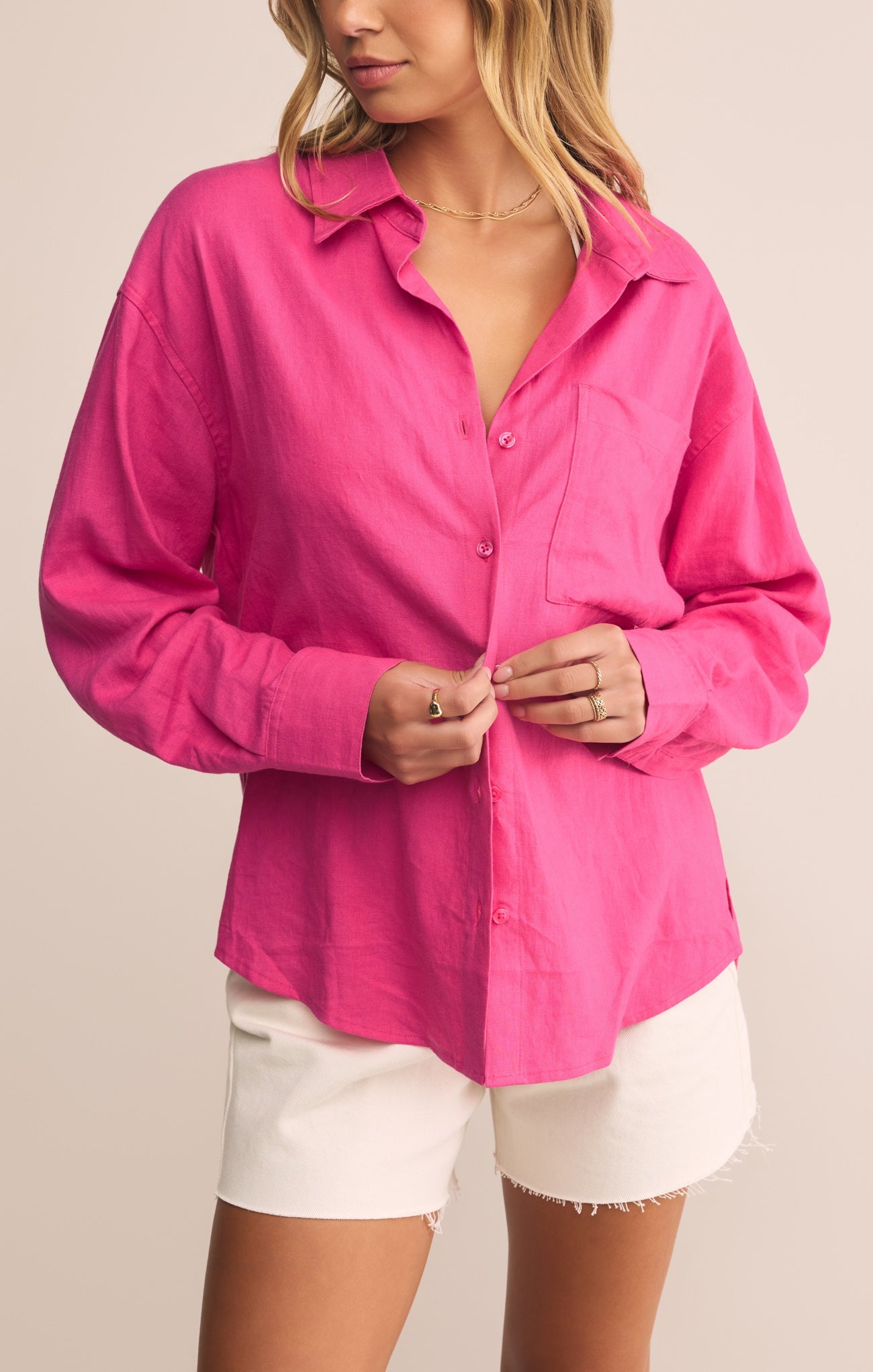 Alfie Linen Button Up