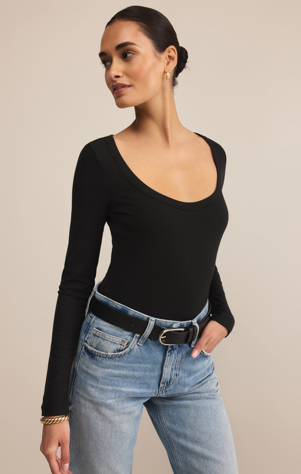 Second Skin Scoop Neck Top
