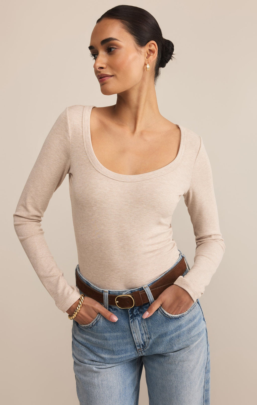 Second Skin Scoop Neck Top
