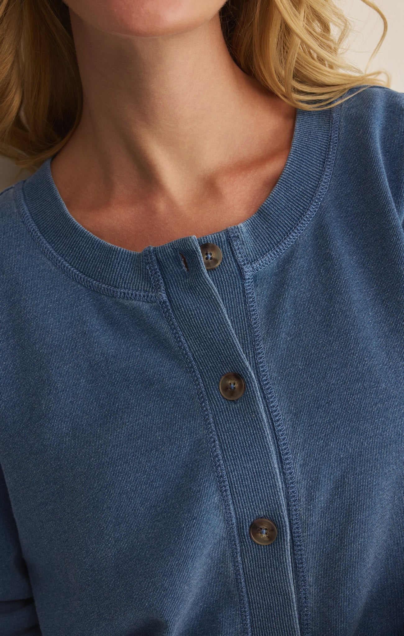 Daily Knit Denim Cardigan