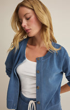 Daily Knit Denim Cardigan