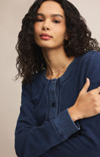Daily Knit Denim Cardigan