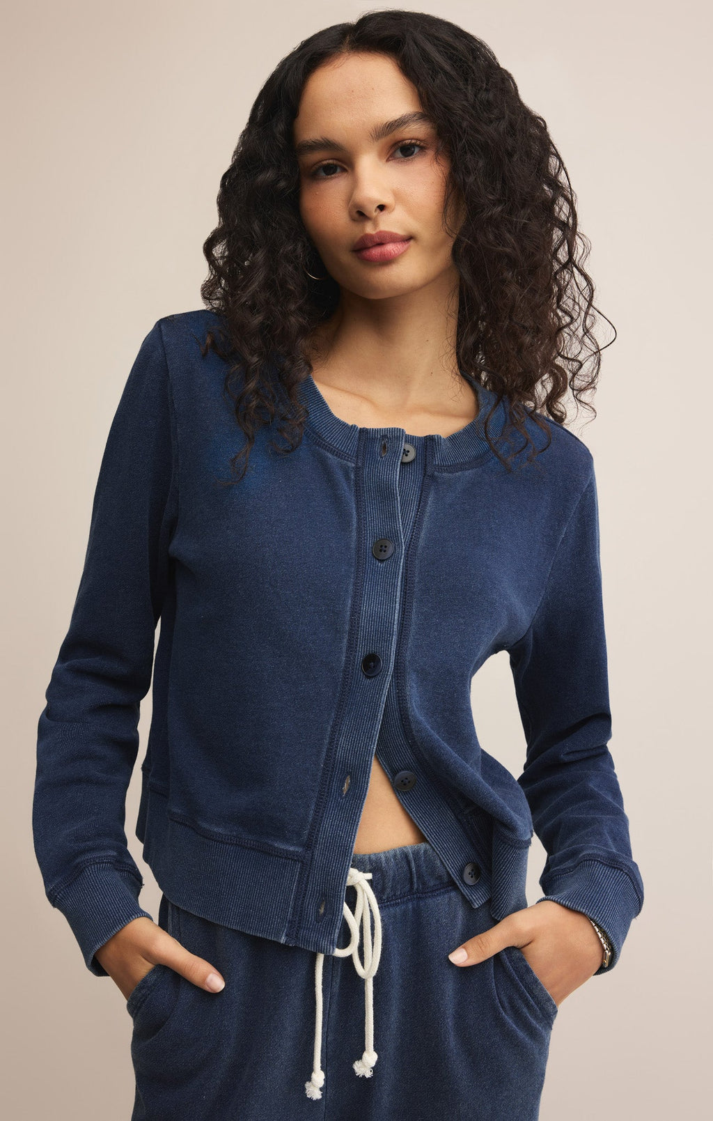 Daily Knit Denim Cardigan