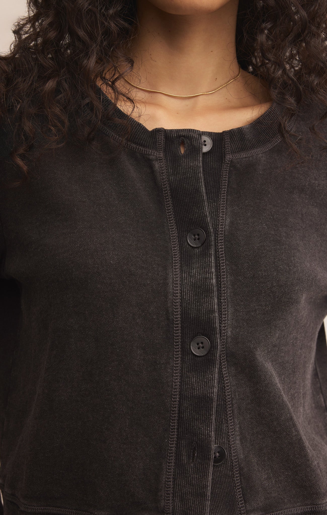 Daily Knit Denim Cardigan