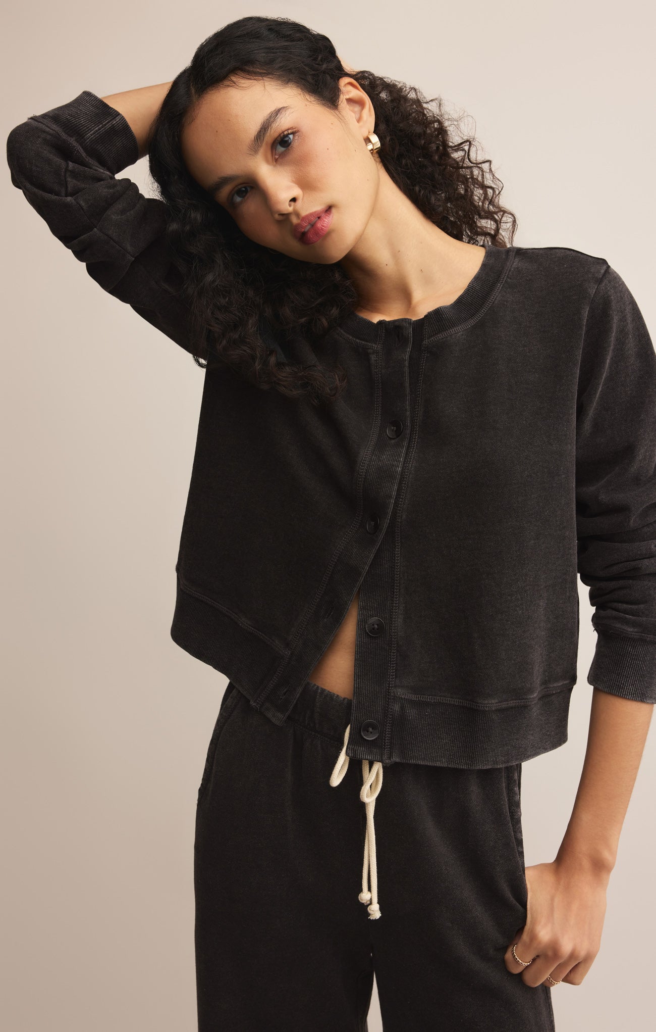 Daily Knit Denim Cardigan