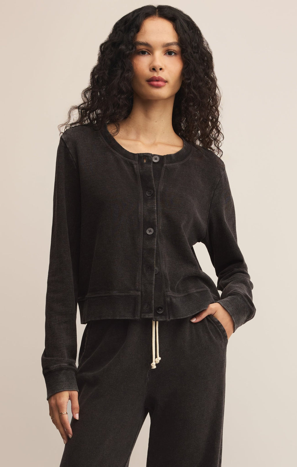 Daily Knit Denim Cardigan
