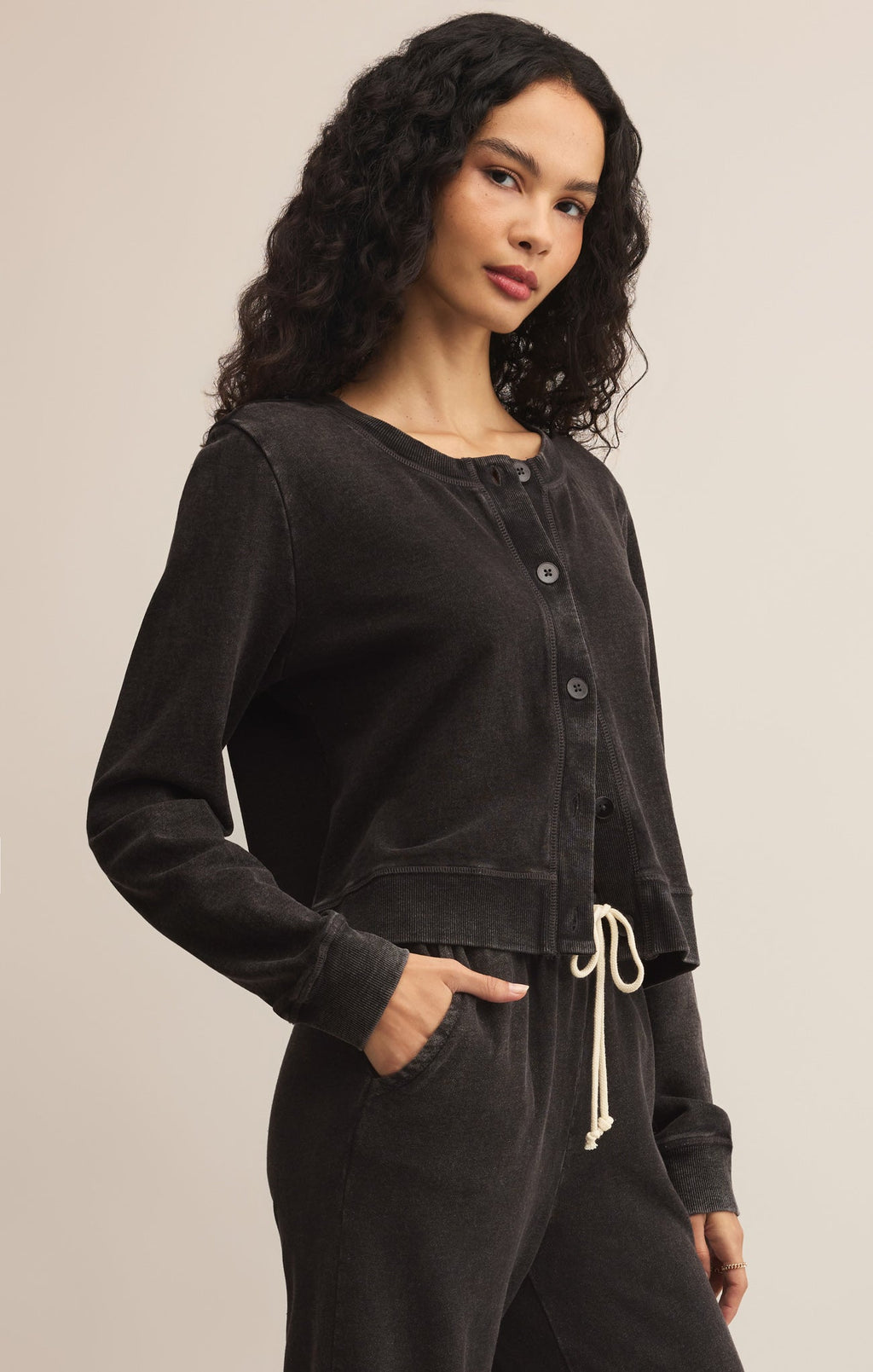 Daily Knit Denim Cardigan