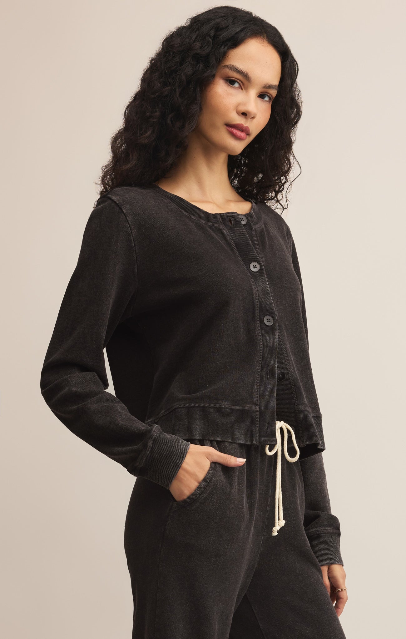 Daily Knit Denim Cardigan