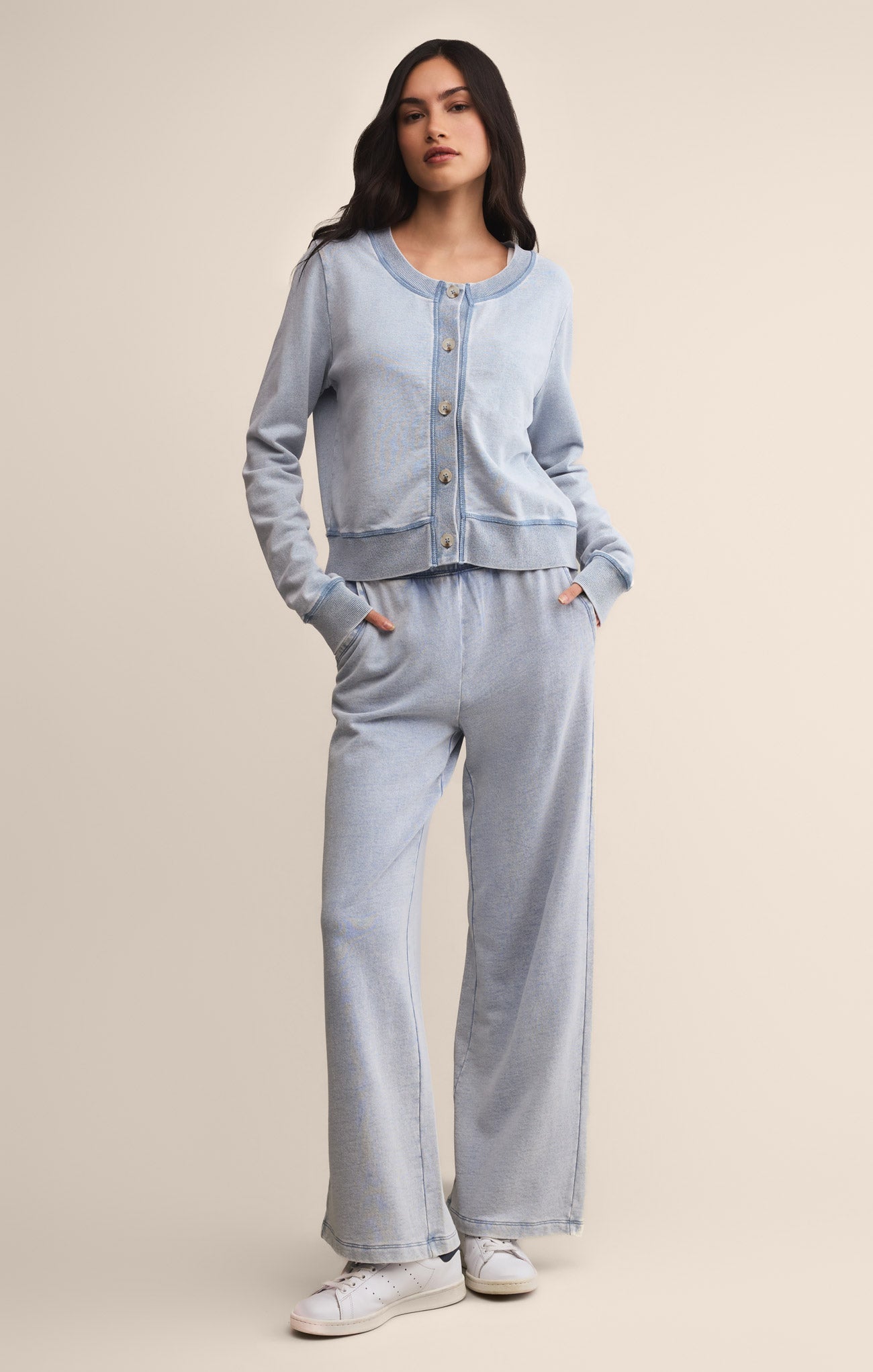 Daily Knit Denim Cardigan