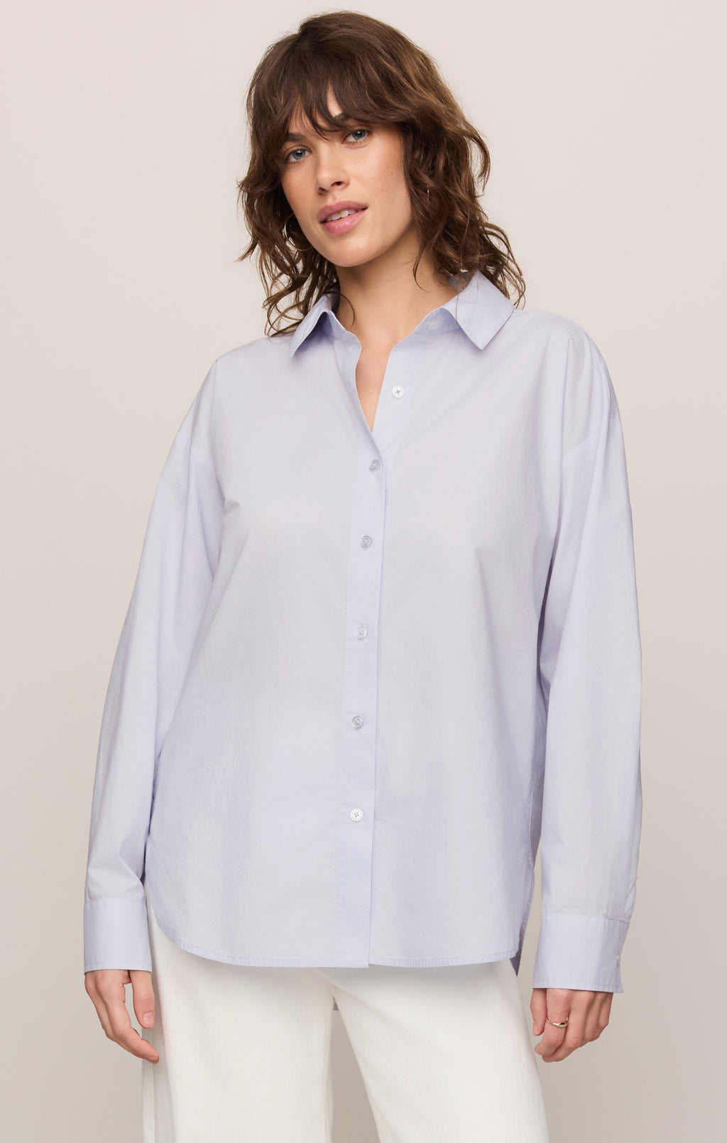 Elevated Poplin Button Up Top