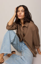 Elevated Poplin Button Up Top
