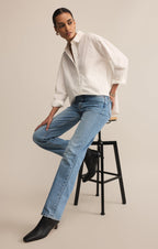 Elevated Poplin Button Up Top