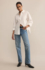 Elevated Poplin Button Up Top