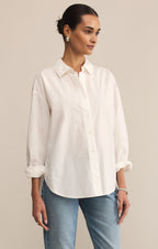Elevated Poplin Button Up Top